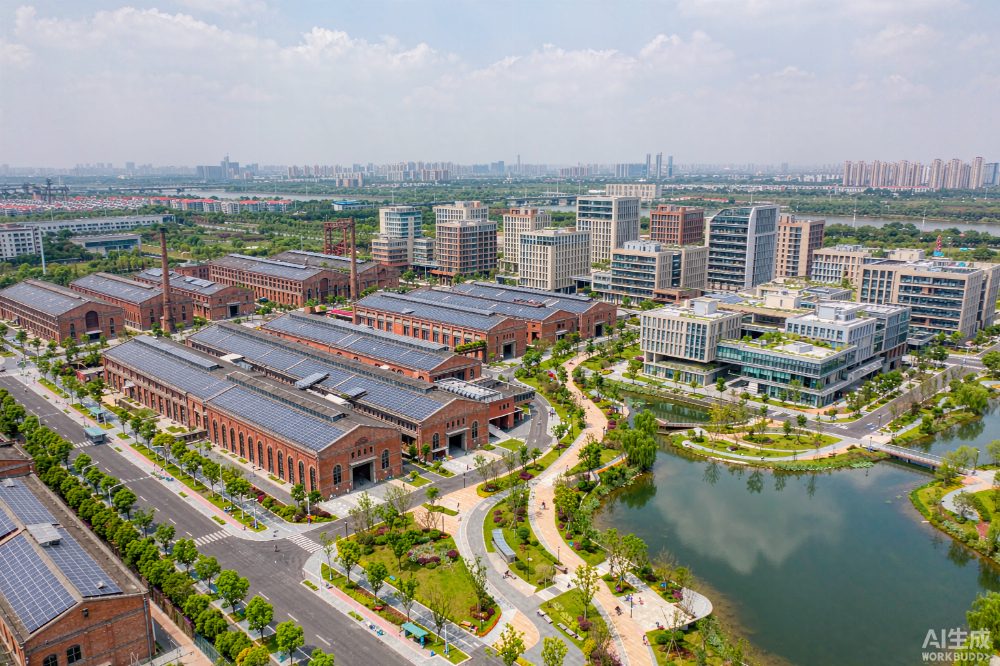 武钢北湖片区绿色转型示意（AI示意图，非实景，仅供参考）