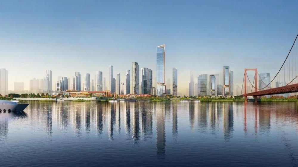 武汉长江天地滨水效果图（图源：武汉市人民政府网）